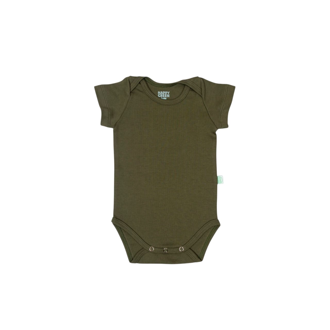 Body Manga Curta Verde Oliva