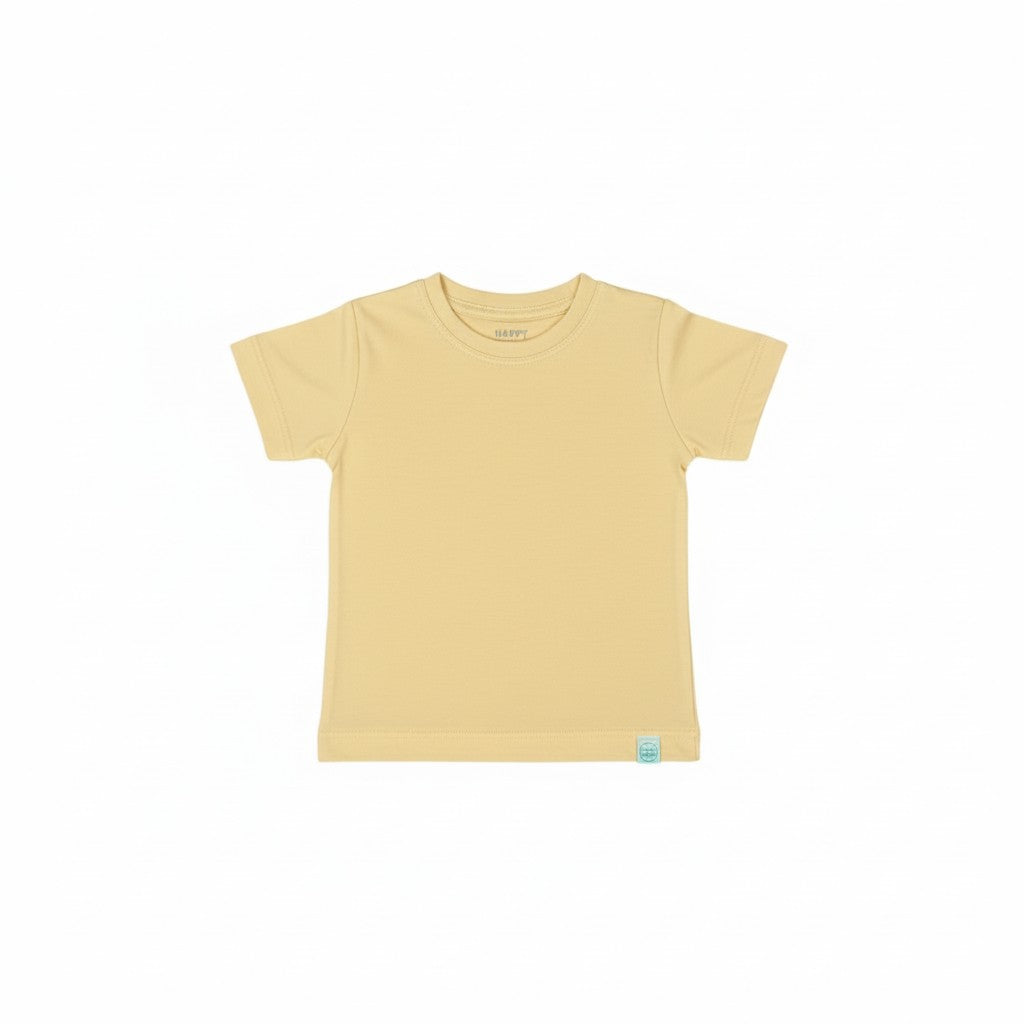 Camiseta Manga Curta Lisa Manteiga