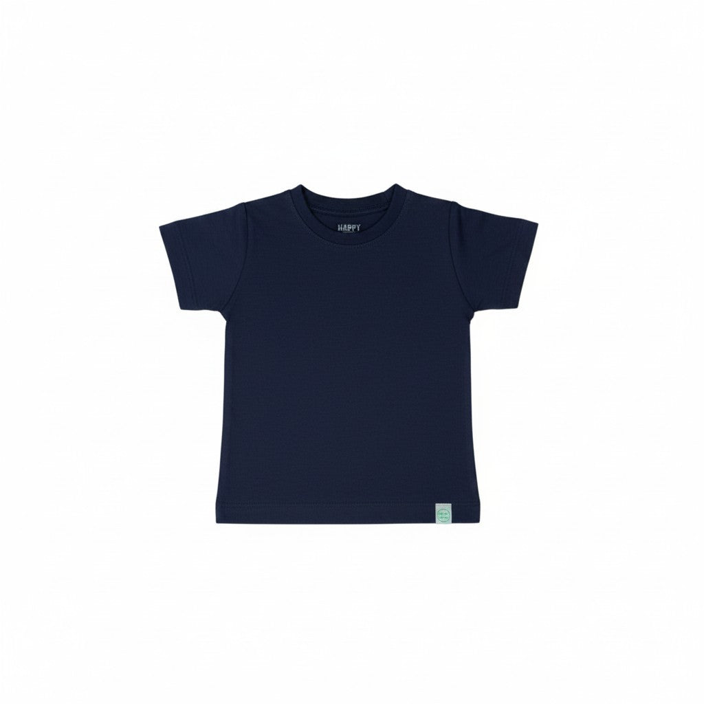 Camiseta Manga Curta Lisa Marinho