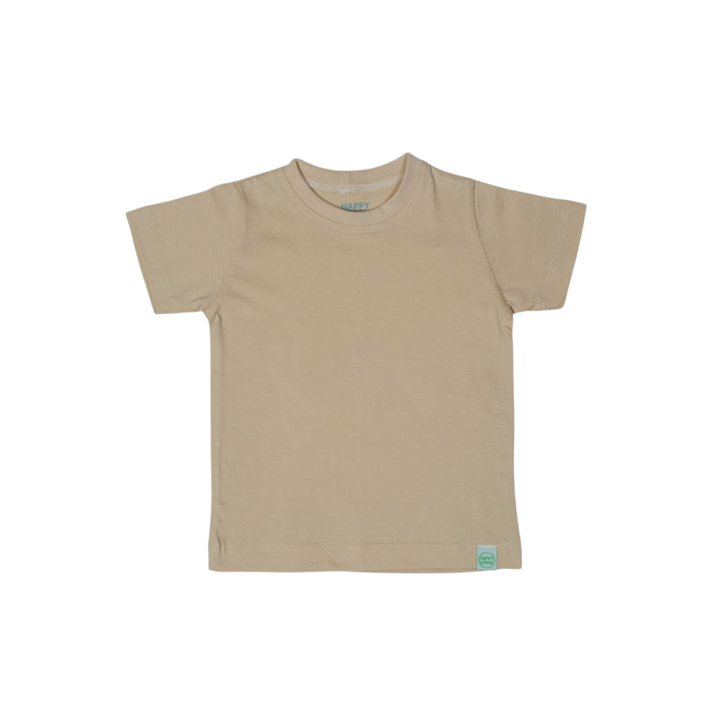 Camiseta Manga Curta Lisa Bege