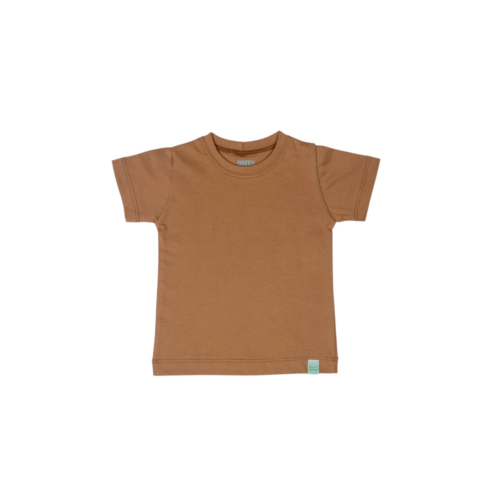 Camiseta Manga Curta Lisa Canela