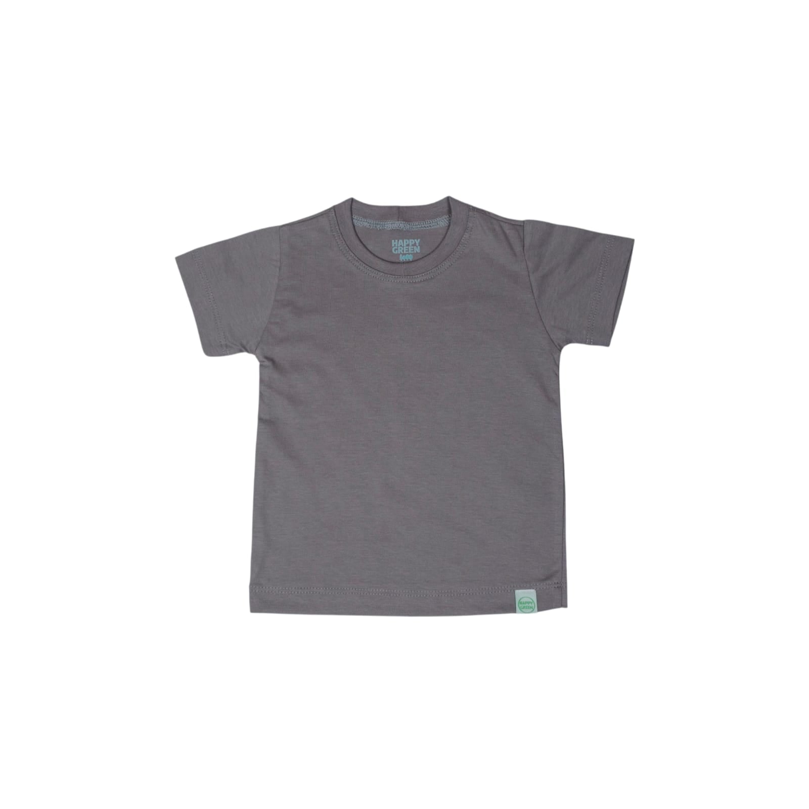 Camiseta Manga Curta Lisa Cinza