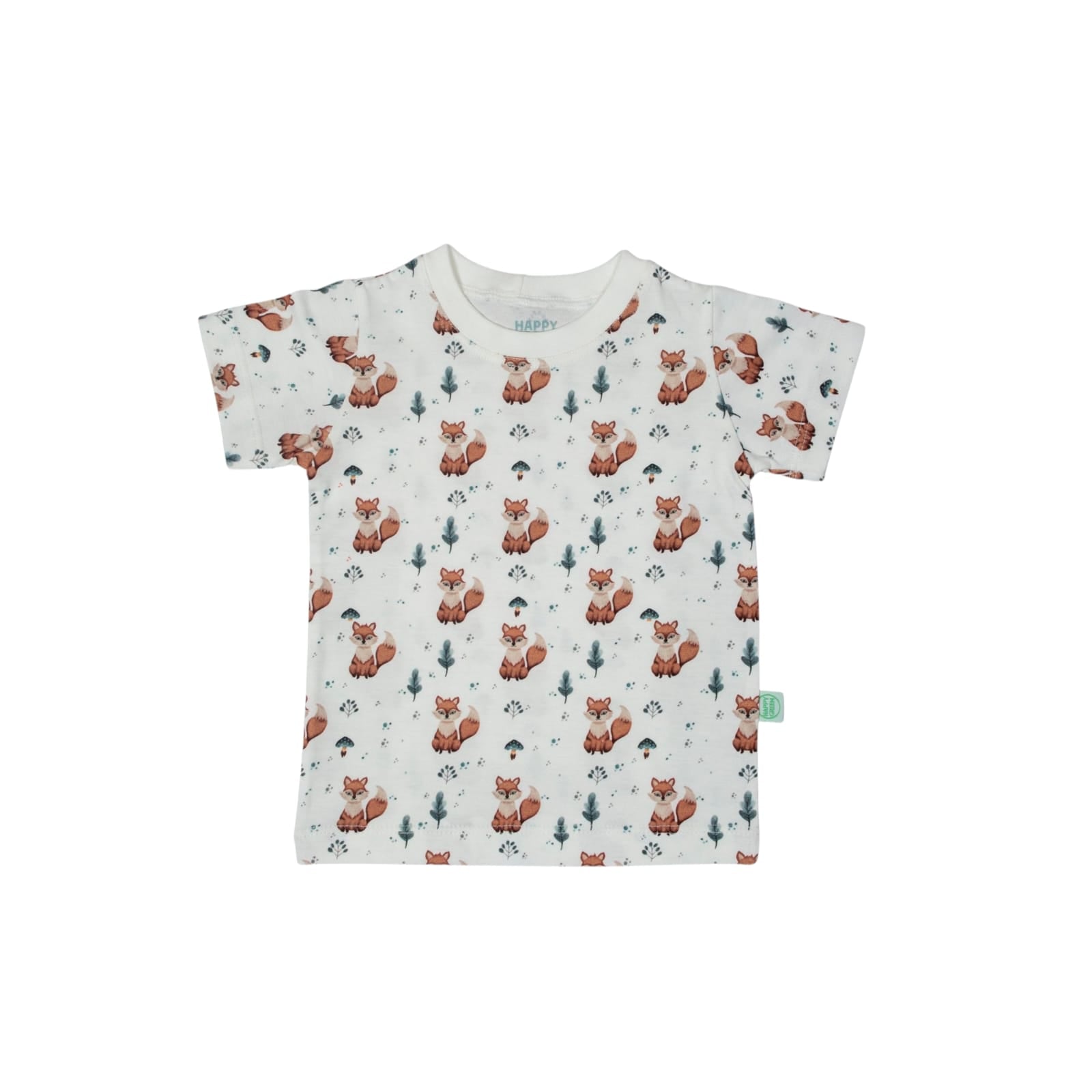 Camiseta Manga Curta Estampada Raposa