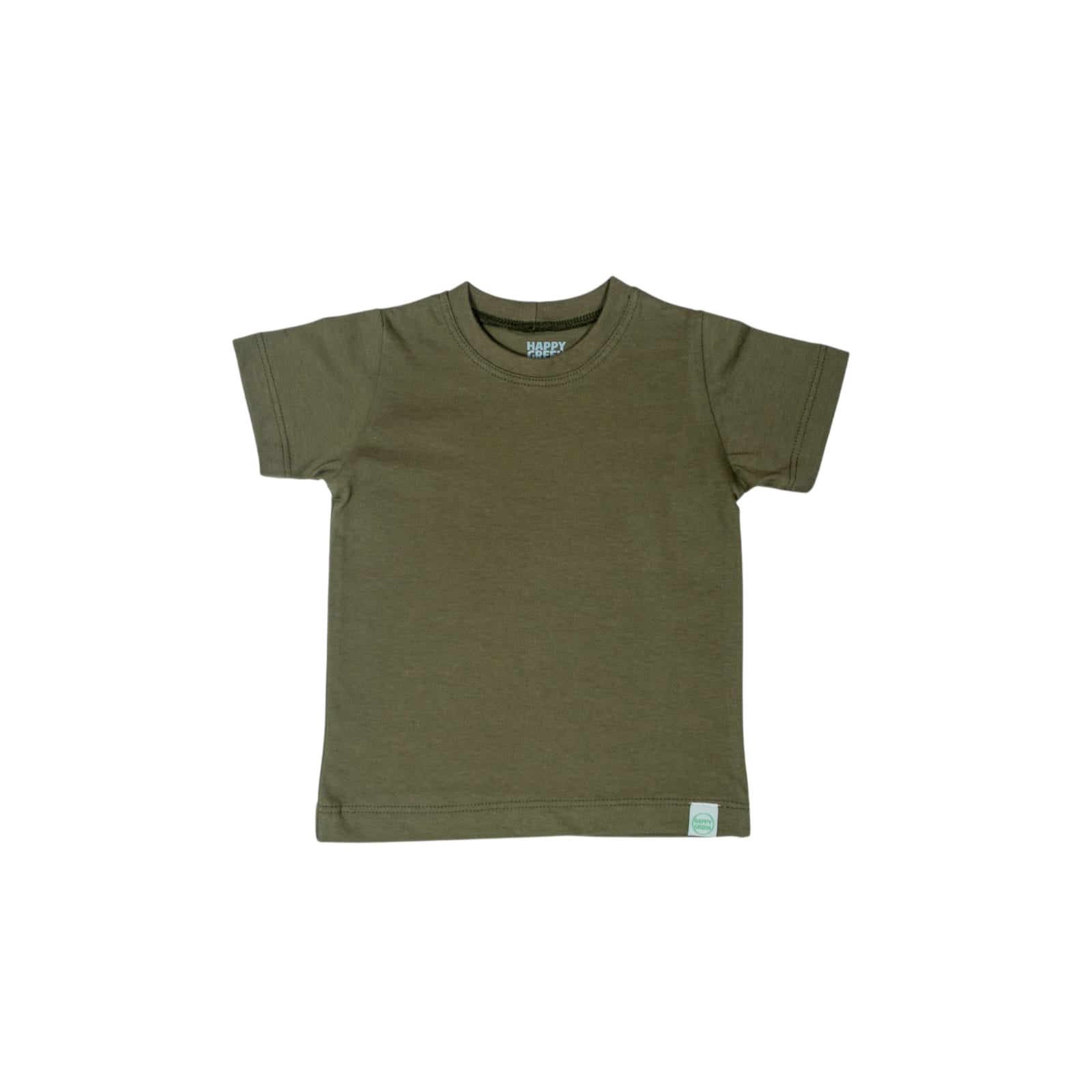 Camiseta Manga Curta Lisa Verde Oliva