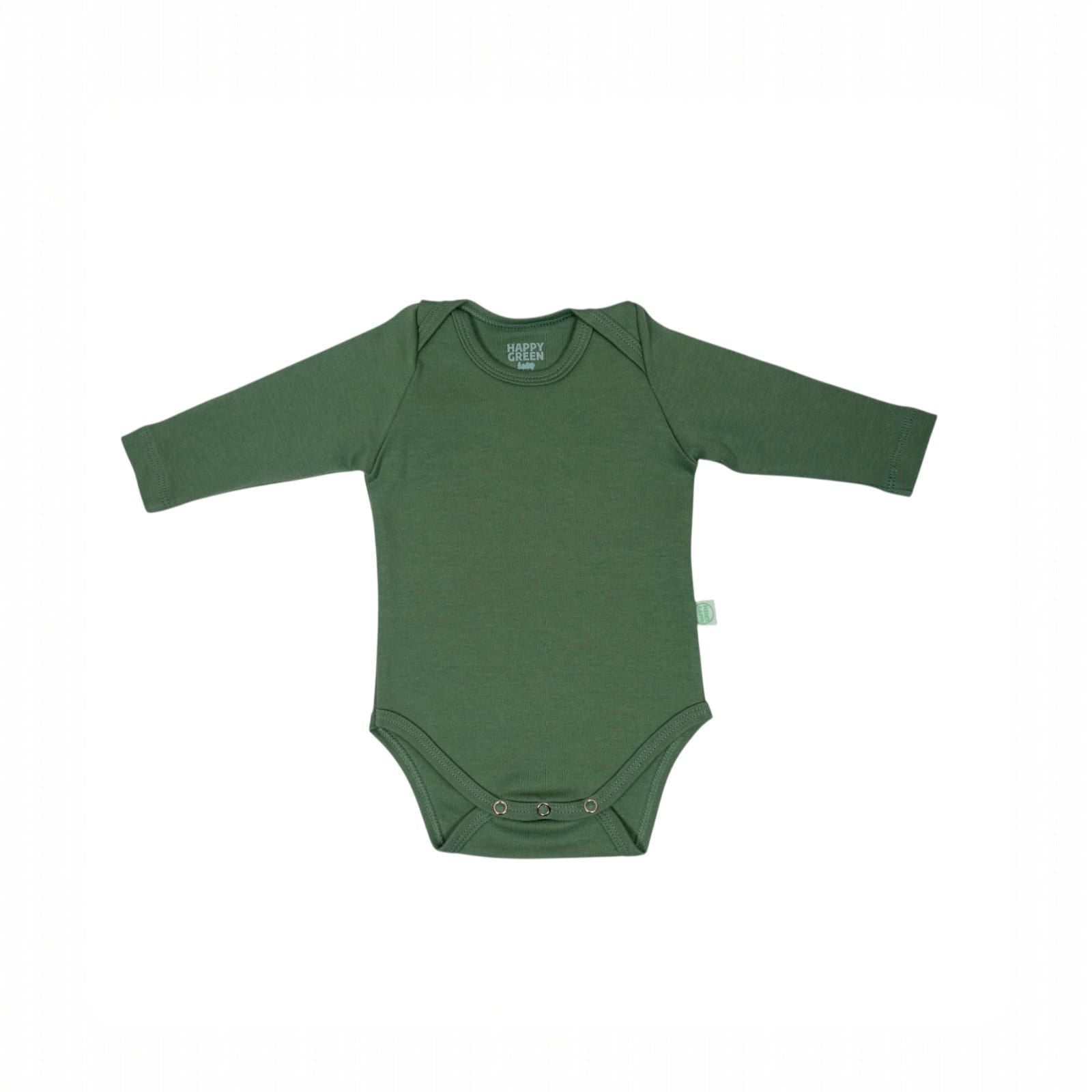 Body Manga Longa Verde Bandeira