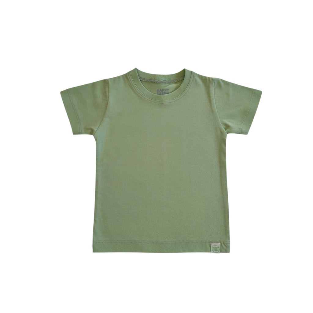 Camiseta Manga Curta Lisa Verde Claro