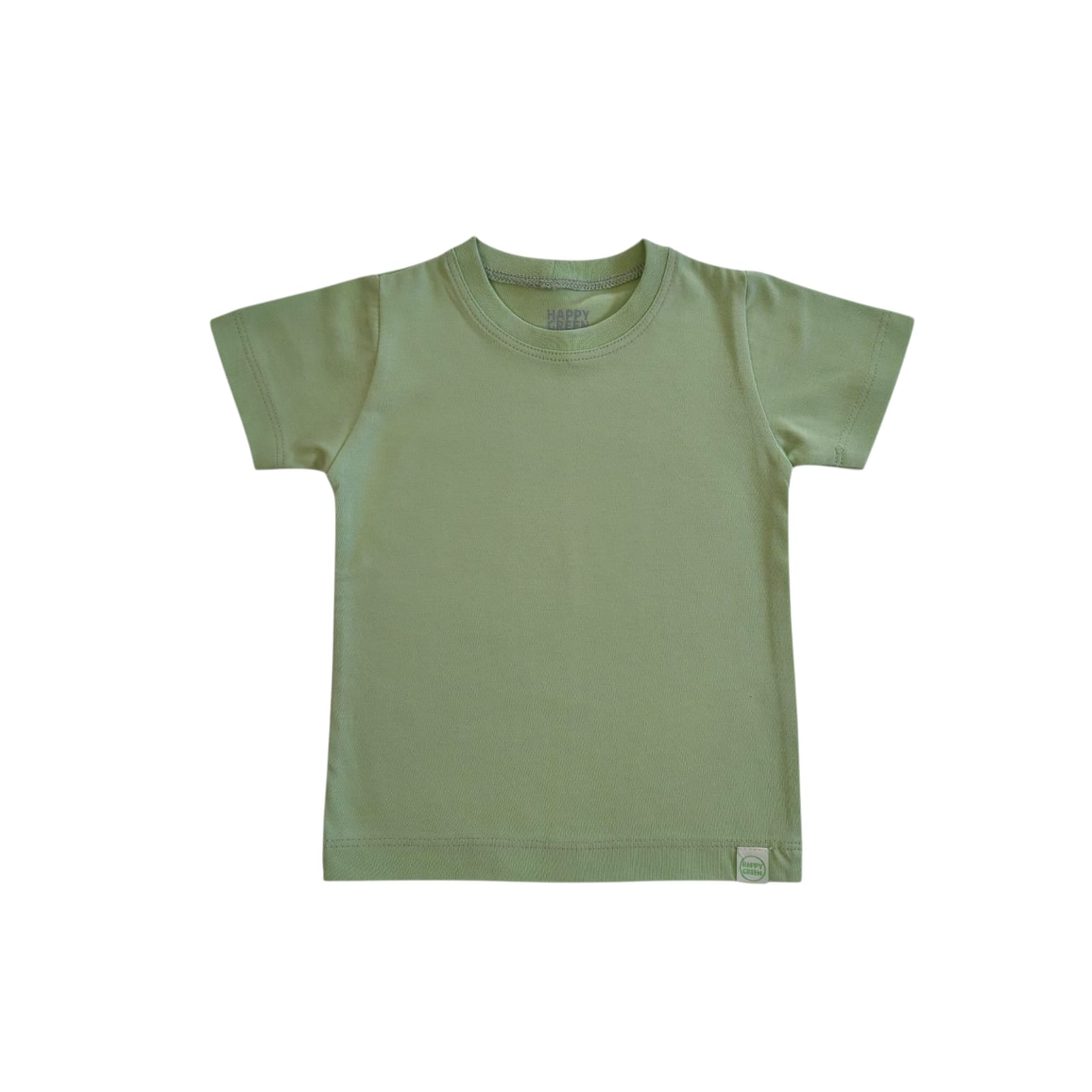 Camiseta Manga Curta Lisa Verde Claro