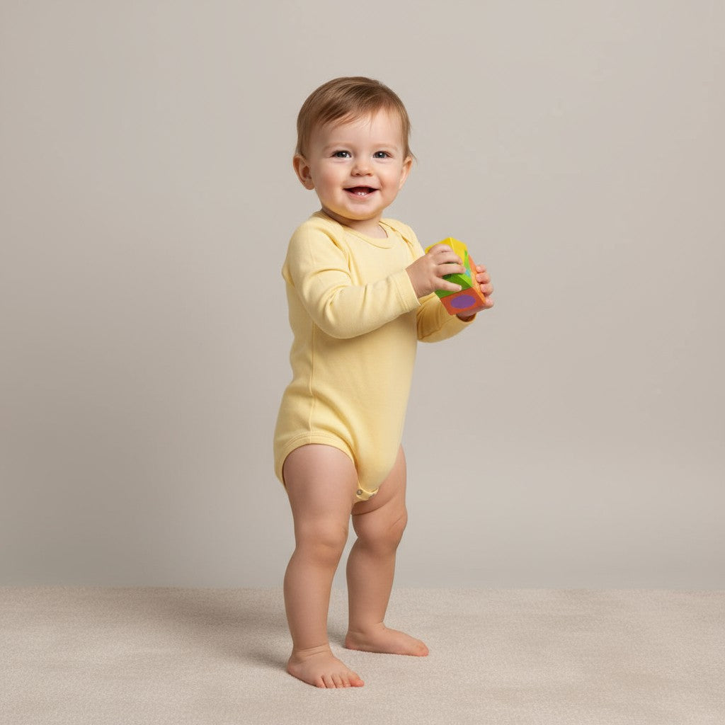 Body Manga Longa Amarelo