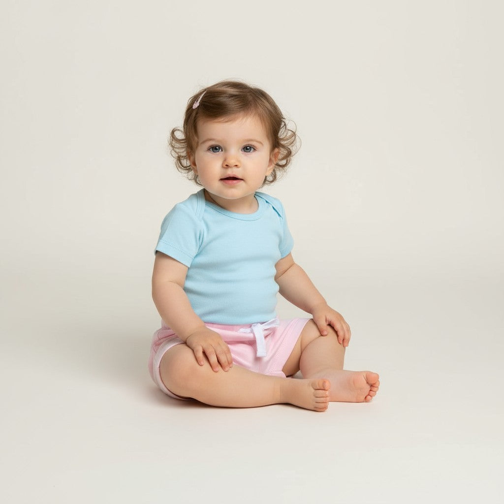 Body Manga Curta Azul