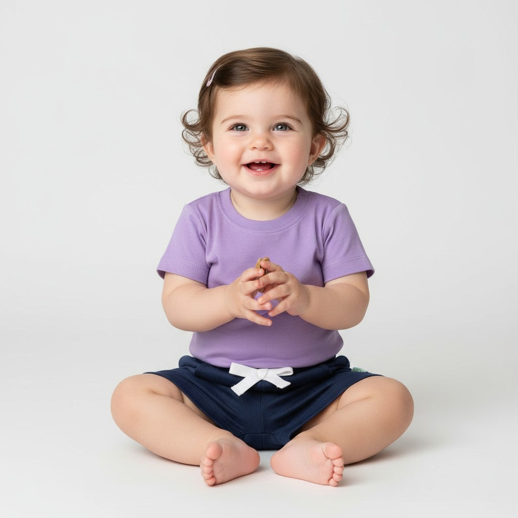 Camiseta Manga Curta Lisa Lilás