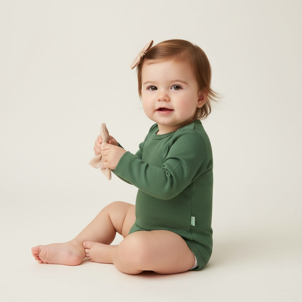 Body Manga Longa Verde Bandeira