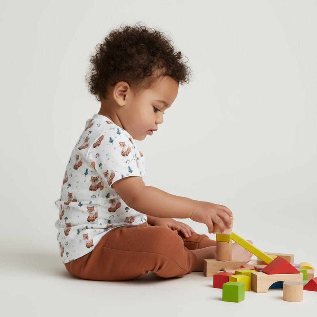 Camiseta Manga Curta Estampada Raposa