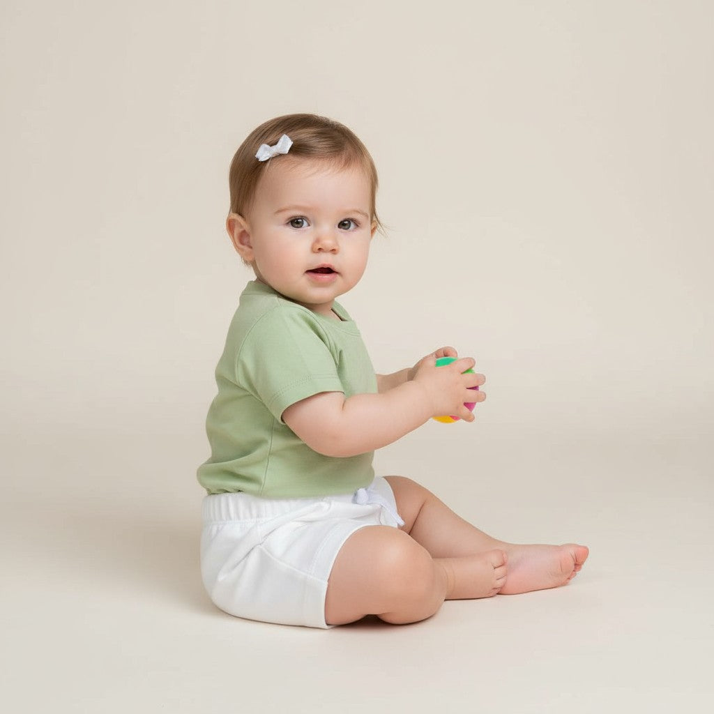 Camiseta Manga Curta Lisa Verde Claro