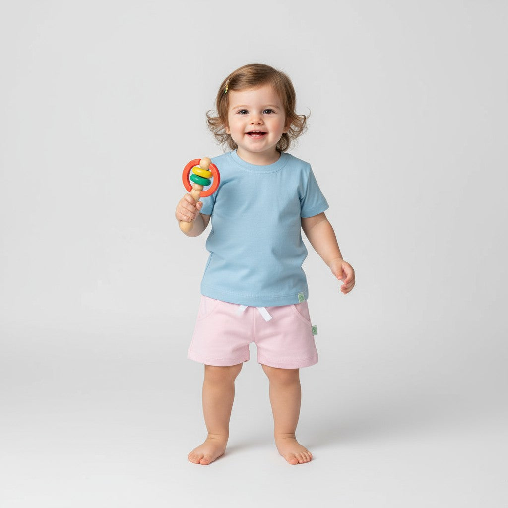 Camiseta Manga Curta Lisa Azul