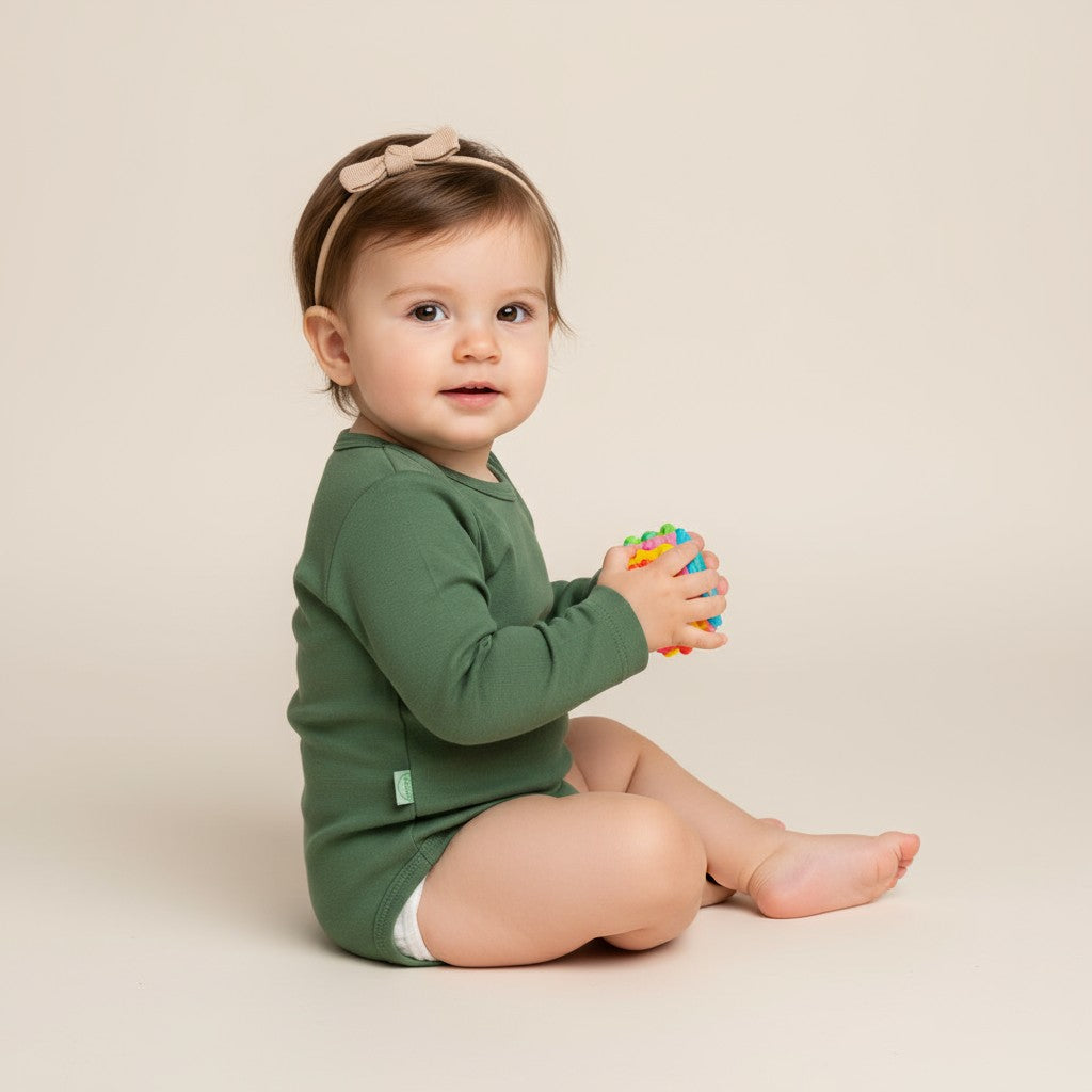 Body Manga Longa Verde Bandeira