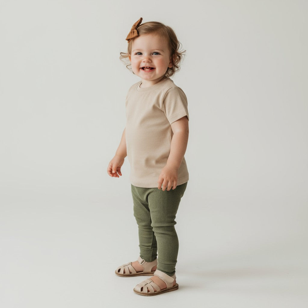 Calça Canelada Verde Oliva