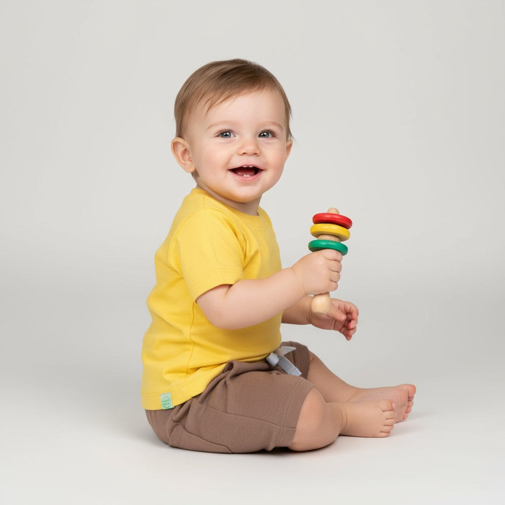 Camiseta Manga Curta Lisa Amarelo