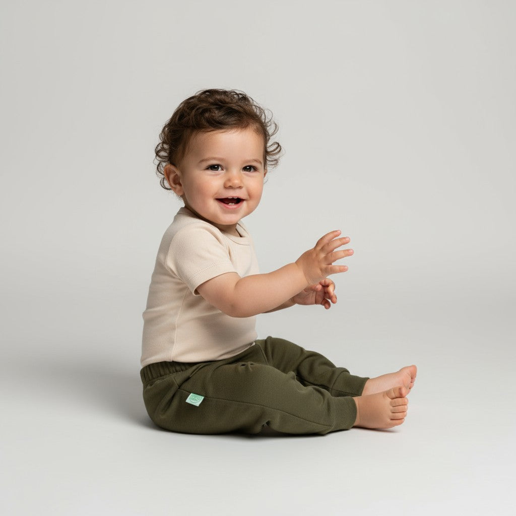 Body Manga Curta Bege