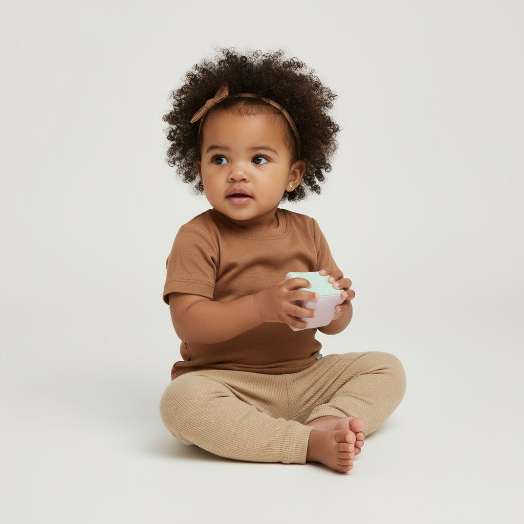 Calça Canelada Bege