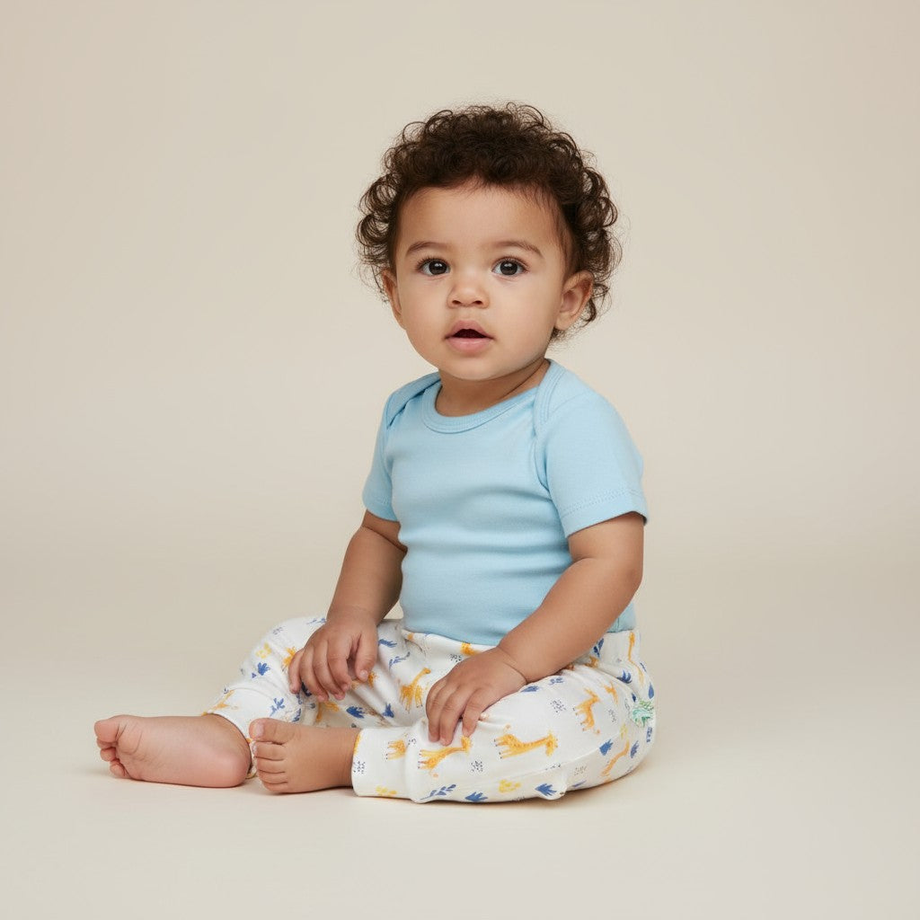 Body Manga Curta Azul