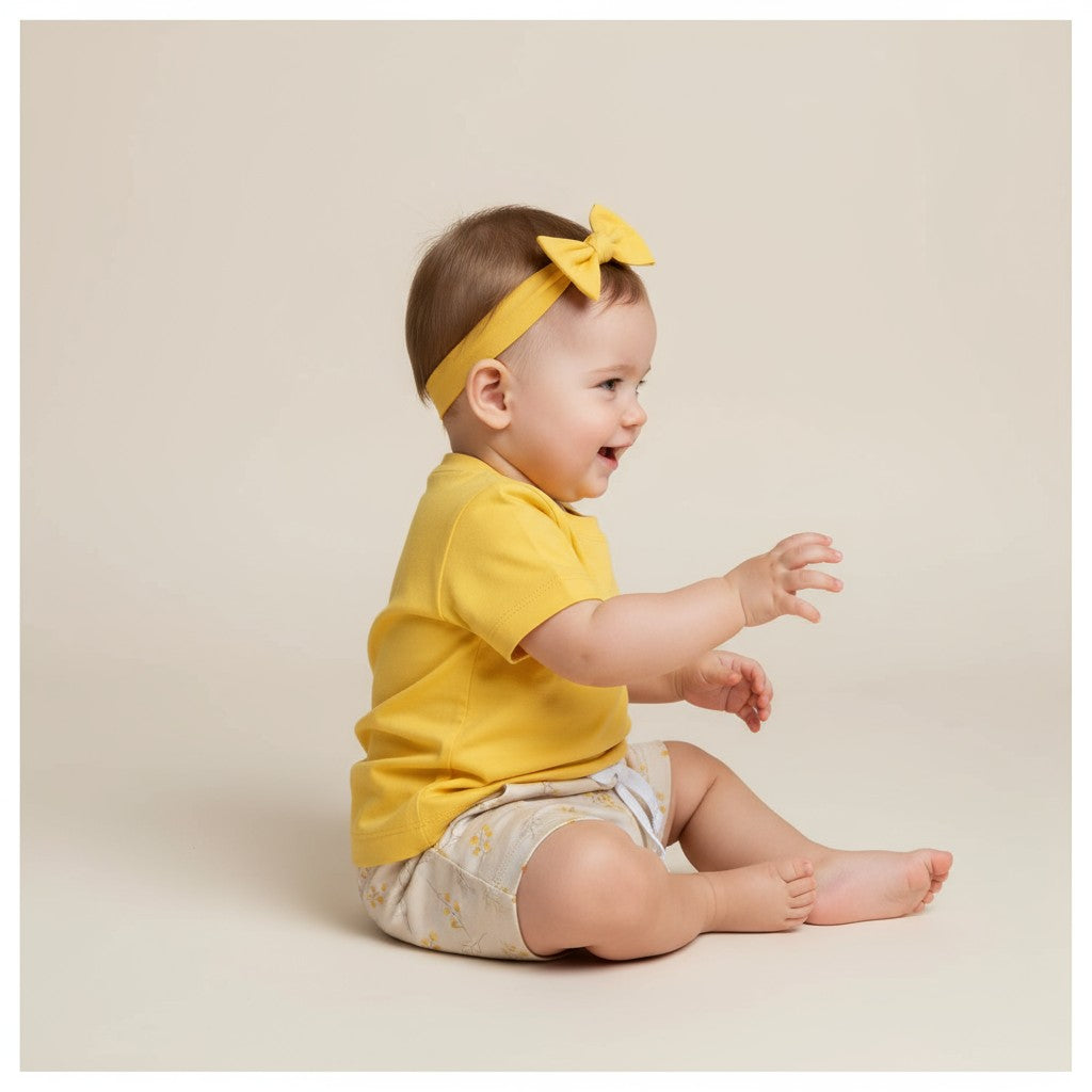 Camiseta Manga Curta Lisa Amarelo