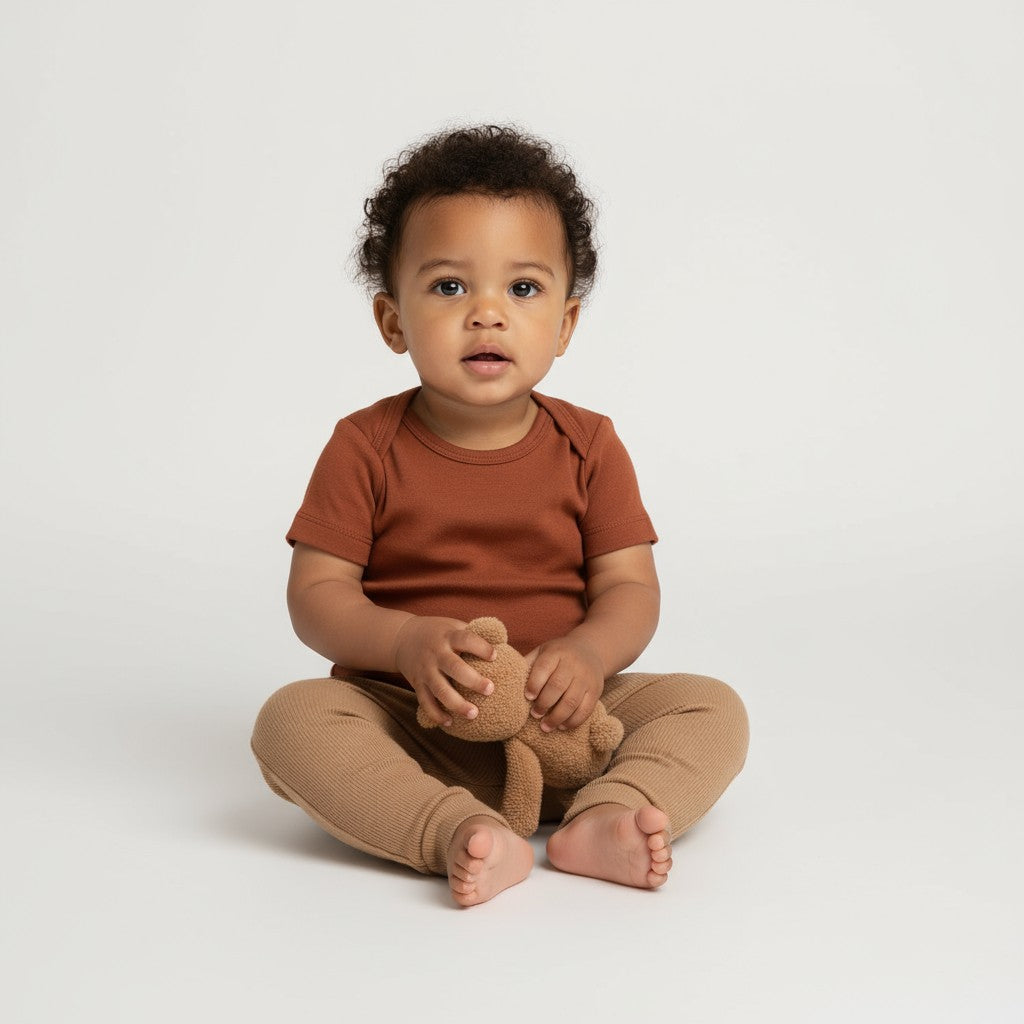 Calça Canelada Avelã