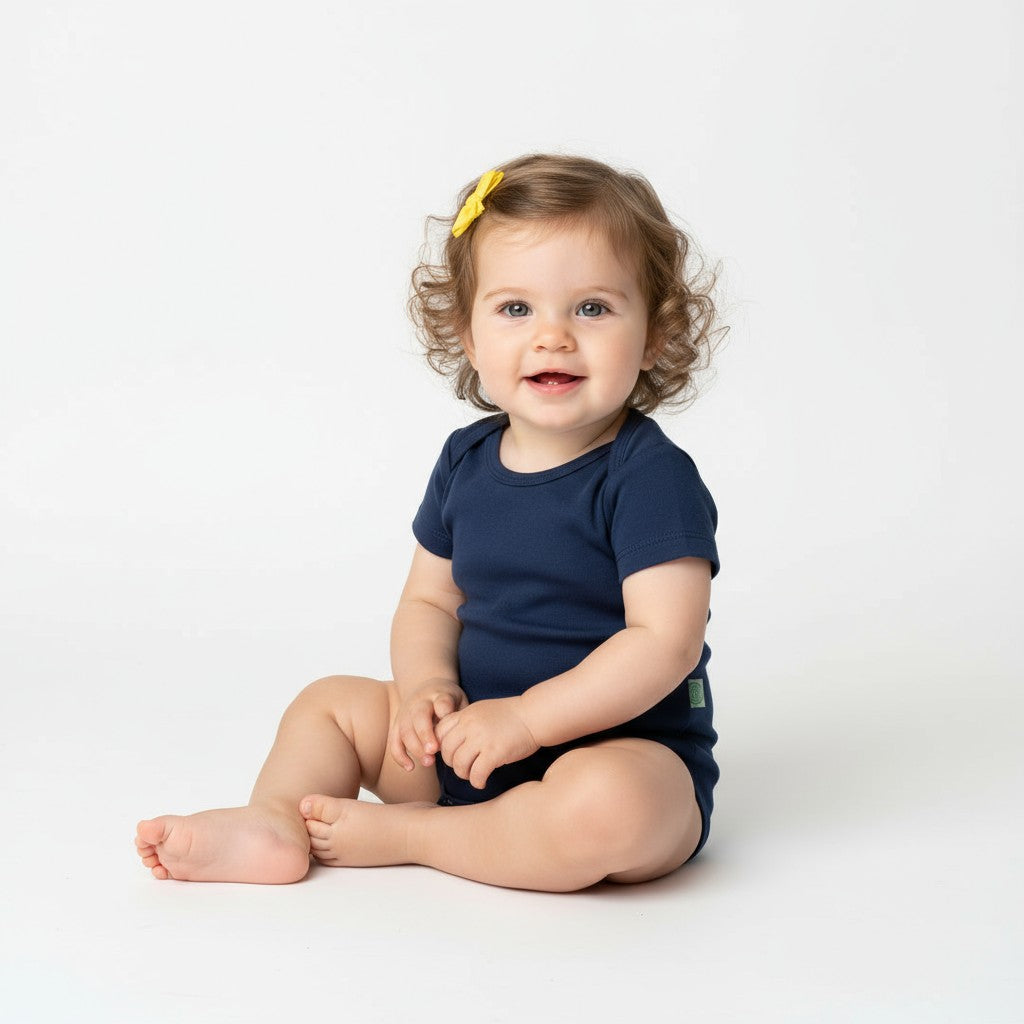 Body Manga Curta Marinho