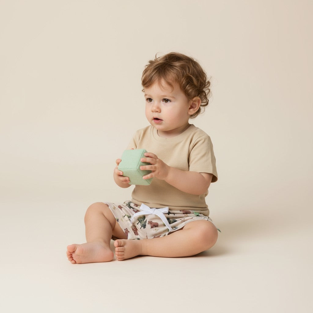 Camiseta Manga Curta Lisa Bege