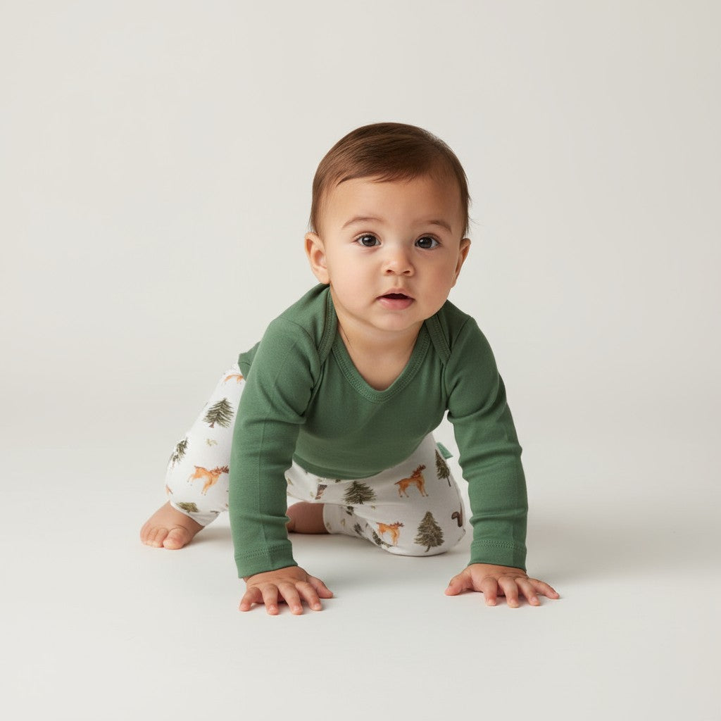 Body Manga Longa Verde Bandeira