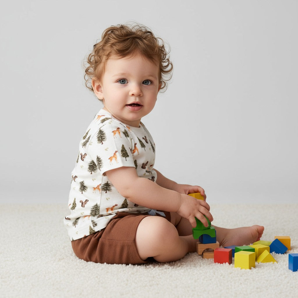 Camiseta Manga Curta Estampada Forest