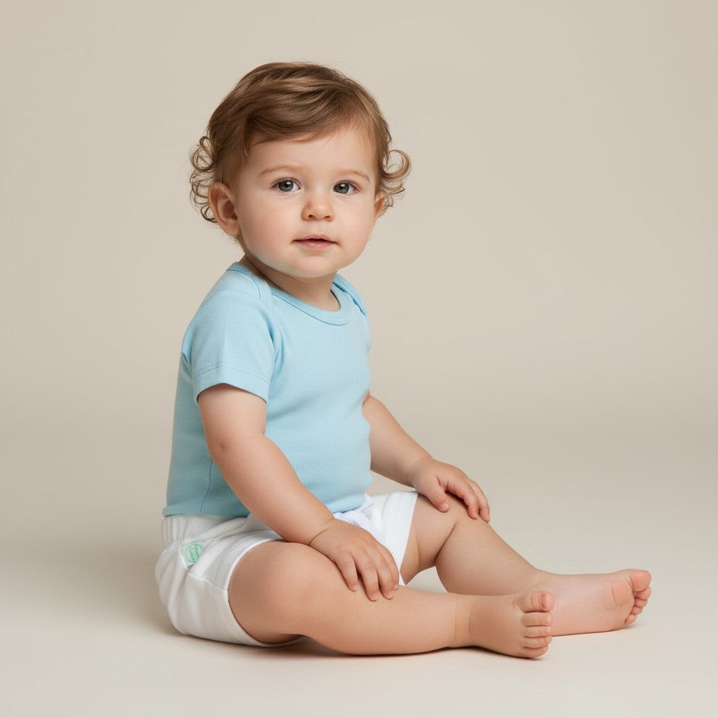 Body Manga Curta Azul