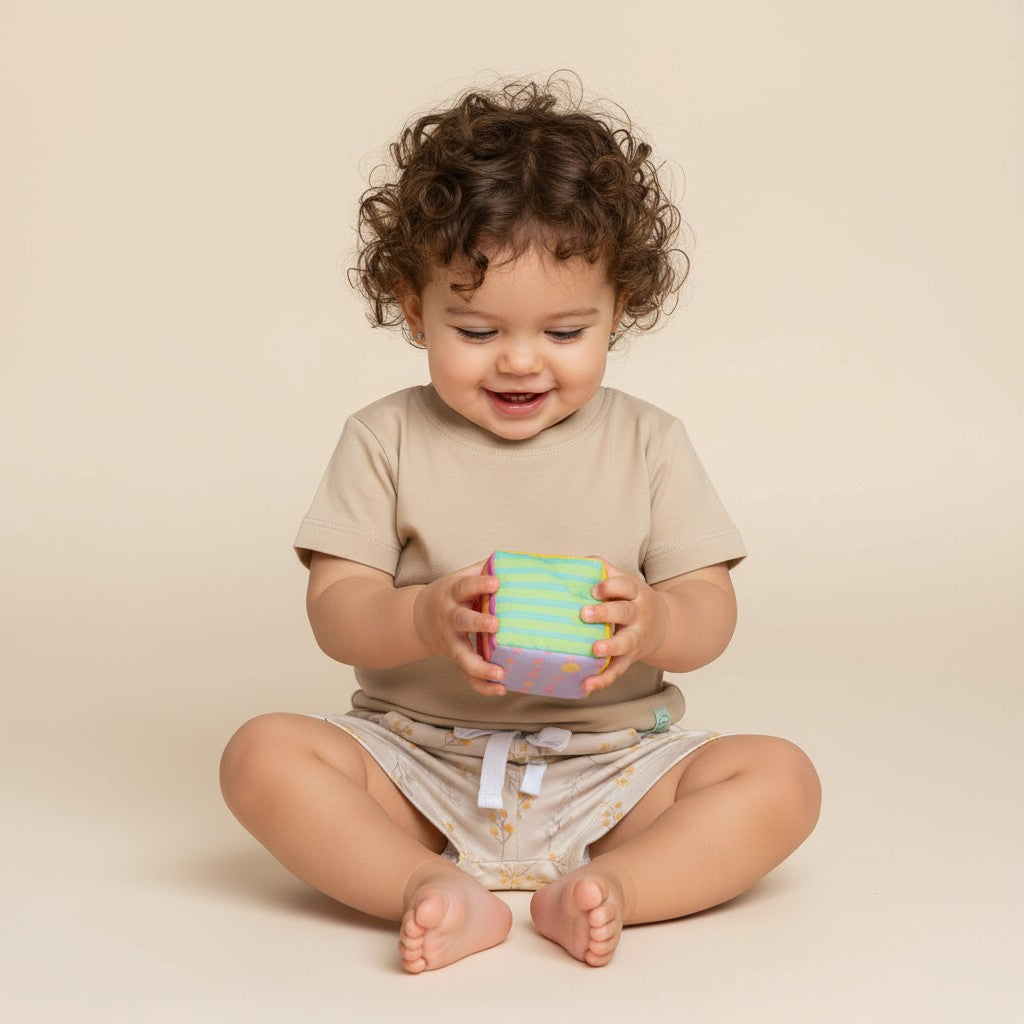 Camiseta Manga Curta Lisa Bege