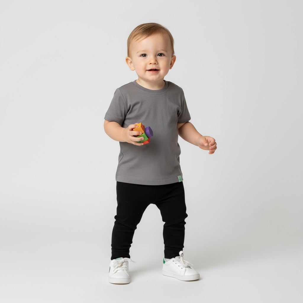 Calça Canelada Preta