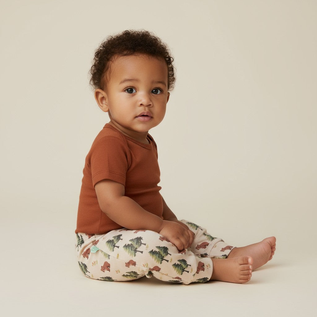 Body Manga Curta Marrom