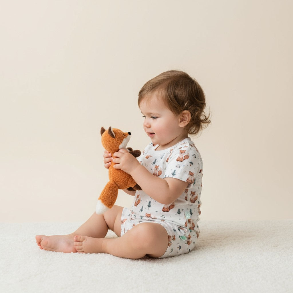 Camiseta Manga Curta Estampada Raposa