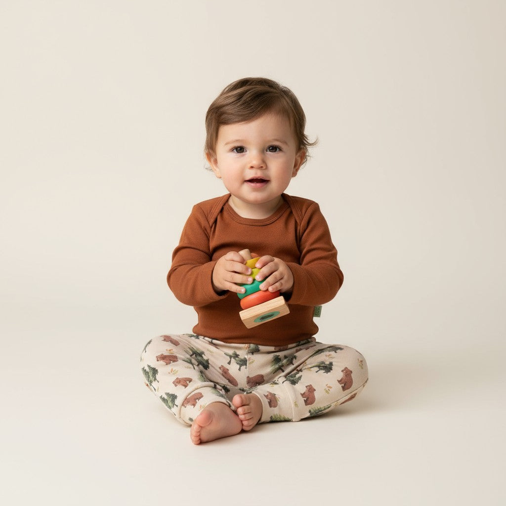 Body Manga Longa Marrom