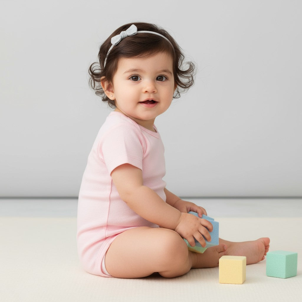 Body Manga Curta Rosa