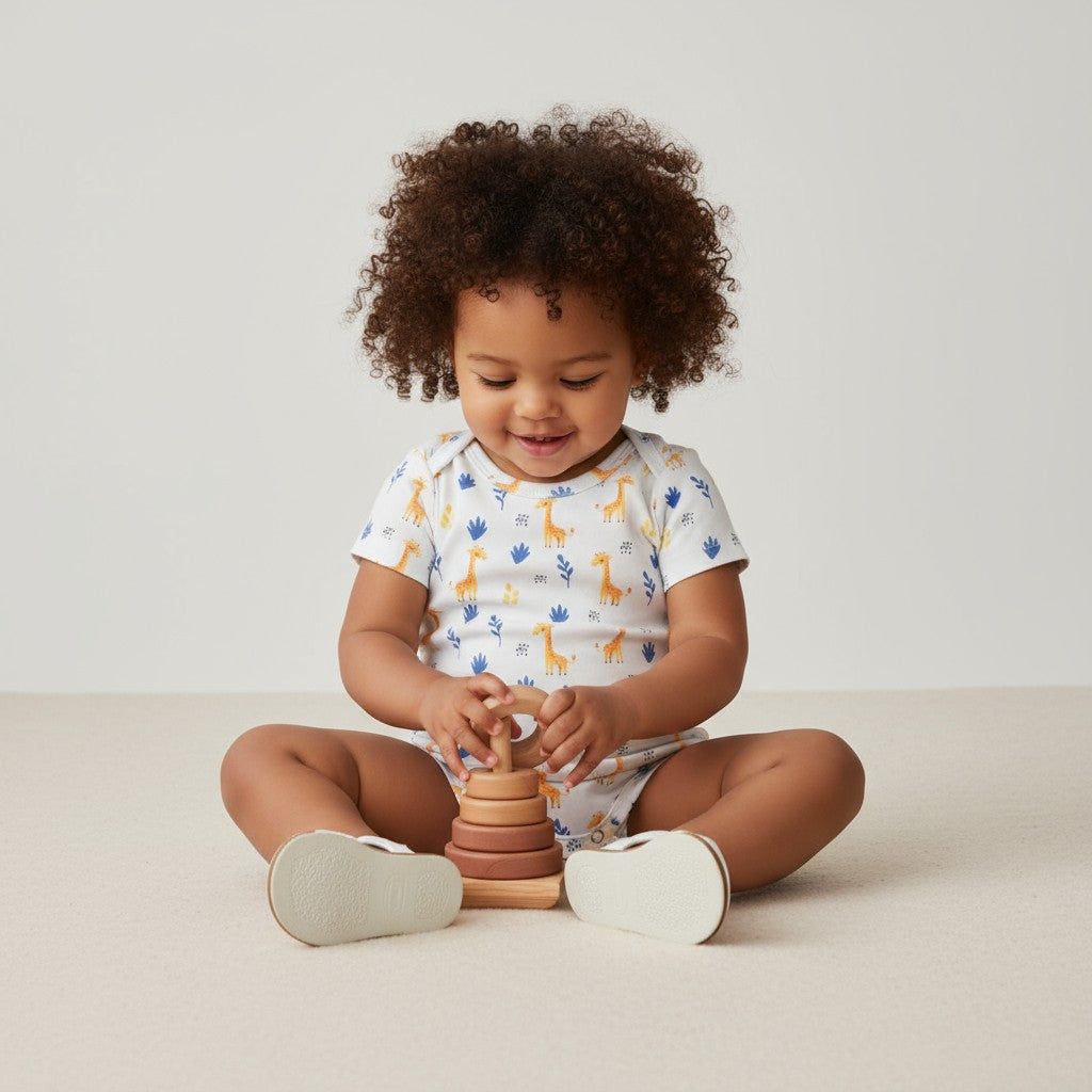 Body Manga Curta Girafa