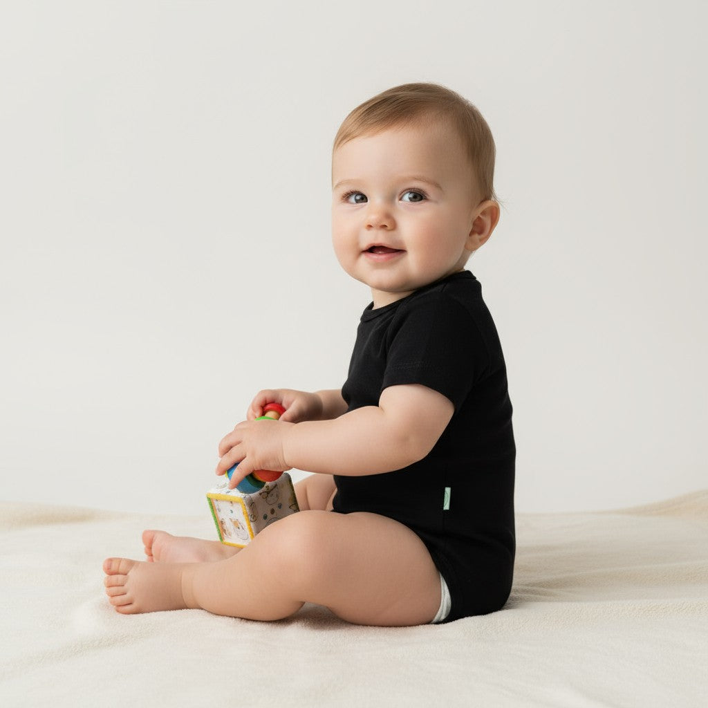 Body Manga Curta Preto